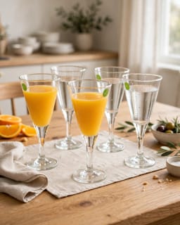 Clear Stemmed Wine Glasses Set 6 pieces  2