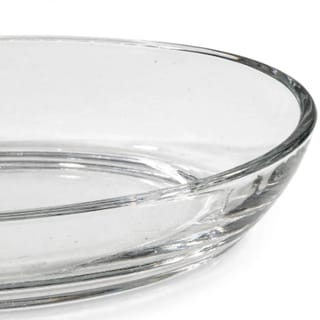 Clear Glass Oval shape  Serving Plates Set 3 piece 3