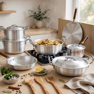 Cookware Set with Lids and Wooden Utensils 15 Pc's 2