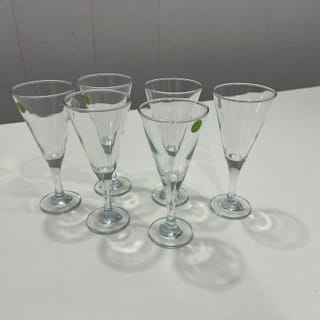 Clear Stemmed Wine Glasses Set 6 pieces  4