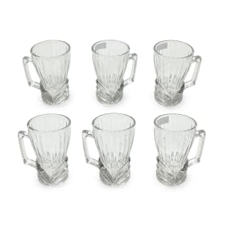 Clear Glass Cups Set 6 pieces  2