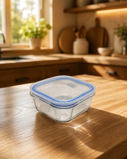 Glass Food Storage Container with Blue-Seal Lid 3