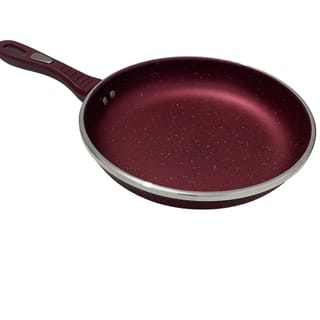 Maroon Non-Stick Cookware Set with Glass Lids 17 Piece  7