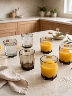 Set of 6 Smoky Glass Tumblers 2