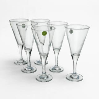 Clear Stemmed Wine Glasses Set 6 pieces 