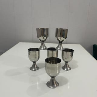 Stainless Steel Goblet Glasses Set 6 pieces 5