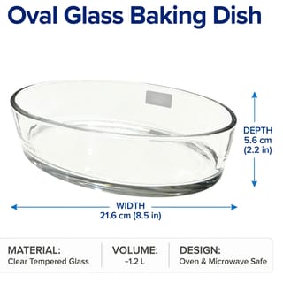 Clear Oval Glass Serving Bowl 3