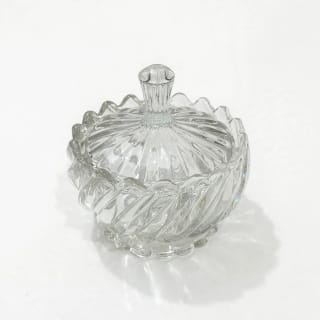 Clear Glass Decorative Candy Dish with Lid 3