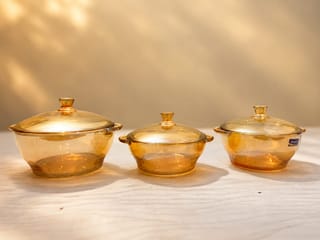 Glass Bowl's  Set with Lids [3 piece's set] 4