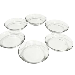 Clear 6  Glass Dinner Plate and Bowl Set 8 Inch Deep 4