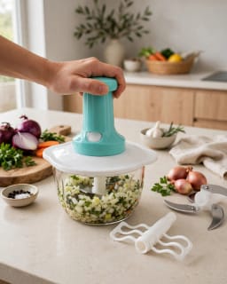 Manual Food Chopper with Clear Bowl 2L 2