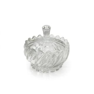 Clear Glass Decorative Candy Dish with Lid