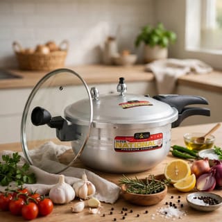 WOK  Pressure Cooker With Glass Lid 9 Liter 2