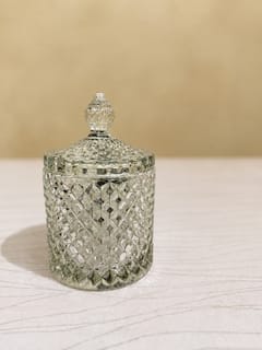 Decorative Mosaic Glass Storage Jar with Lid 3
