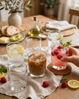 Clear Glass Tumblers Set of 6 2
