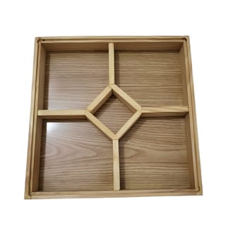 Premium Wooden Dry Fruit Tray 10x10 Inch- 5 Compartment with Clear Acrylic Lid  3