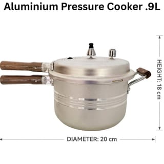 Pressure Cooker with Wooden-Style Handles 9.Liter 4