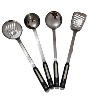 4-Piece Stainless Steel Kitchen Utensil Set Black color 1