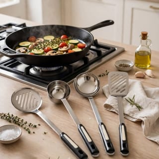 4-Piece Stainless Steel Kitchen Utensil Set Black color 2