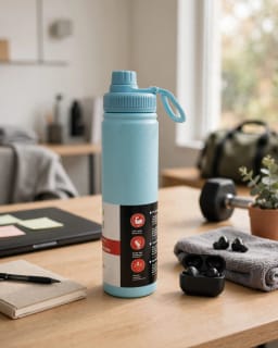 Blue Reusable Water Bottle 800 ML 2