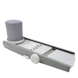 Adjustable Mandoline Slicer with Safety Holder - Grey