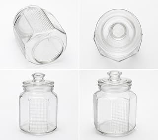 Air tight Transparent  Glass Storage Jar 2.0L 7
