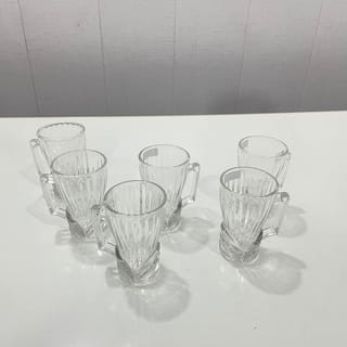 Clear Glass Cups Set 6 pieces  3