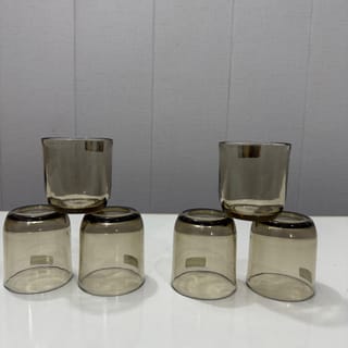 Set of 6 Smoky Glass Drinking Tumblers 4
