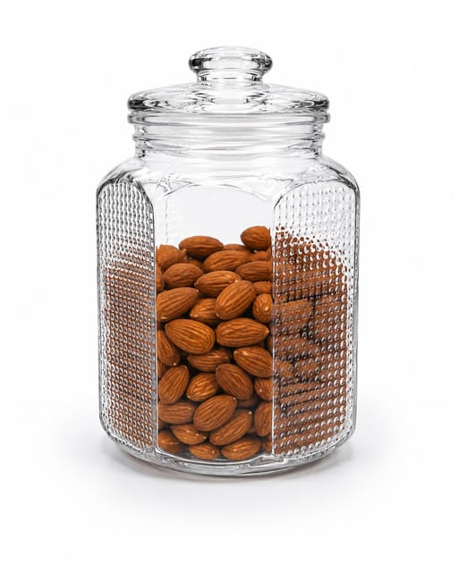 Air tight Transparent  Glass Storage Jar 2.0L