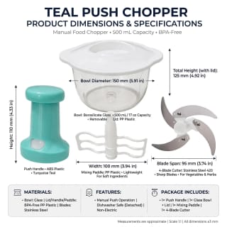 Manual Food Chopper with Clear Bowl 2L 4