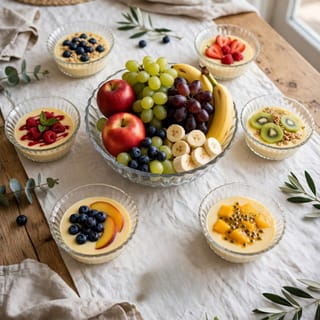 Clear Glass Serving Bowl Set with Small Bowls 7 Piece 2