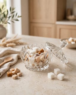 Clear Glass Decorative Candy Dish with Lid 2