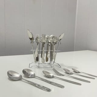 Stainless Steel Cutlery Set with Stand 29 Piece 3