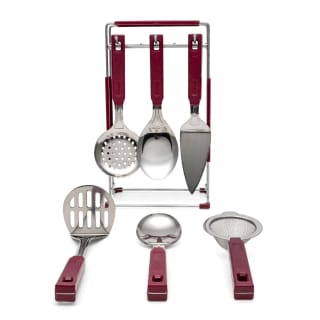 Stainless Steel Kitchen Utensil Set with Stand