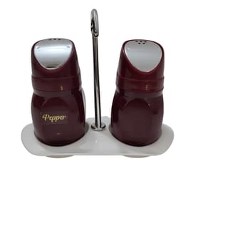 Salt and Pepper Shaker Set with Holder 2
