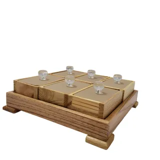 Wooden Six-Compartment Spice Box 1