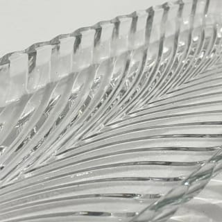 Clear Glass Leaf-Shaped Kabab Dish Large  3