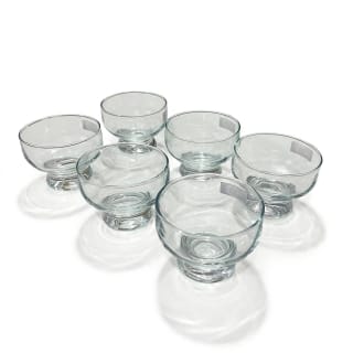 Clear Glass Dessert Bowls Set 6 piece