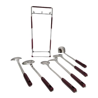 7-Piece Stainless Steel Kitchen Utensil Set with Rack 3