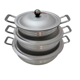 Covered Aluminium Cooking Pot Set 3 Piece 5