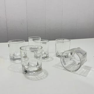 Clear Glass Tumblers Set of 6 3