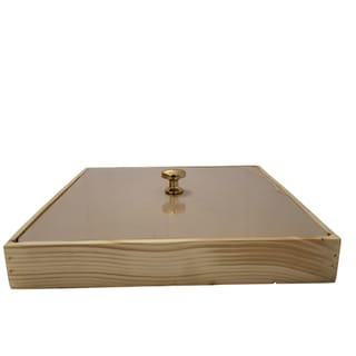 Premium Wooden Dry Fruit Tray 10x10 Inch- 5 Compartment with Clear Acrylic Lid  4