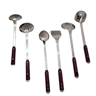 7-Piece Stainless Steel Kitchen Utensil Set with Rack 4