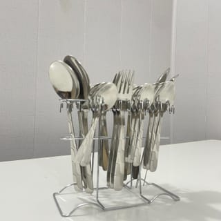 Stainless Steel Cutlery Set with Stand 29 Piece 5