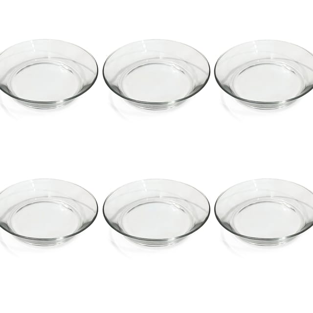 Clear Glass 6 plates 9 Inch Deep