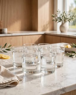 Clear Glass Tumblers Set of 6 5