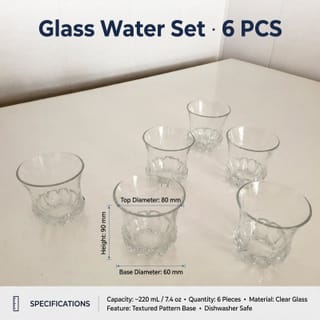 Crystal Glass Water Set 6- Piece 4