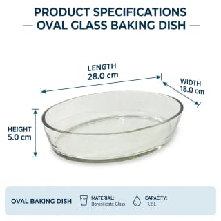 Clear Glass Baking Dish Extra Large 4
