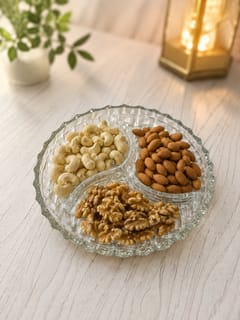 Crystal Clear 3-Section Dry Fruit Try