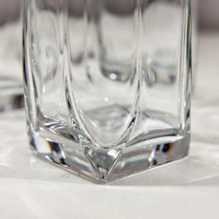 Set of 6 Clear Square Drinking Glasses 4